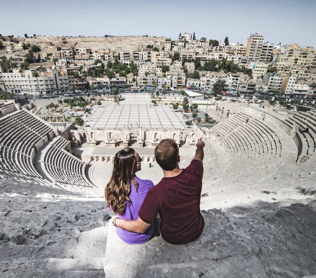 Couple on Top of Roman Theater