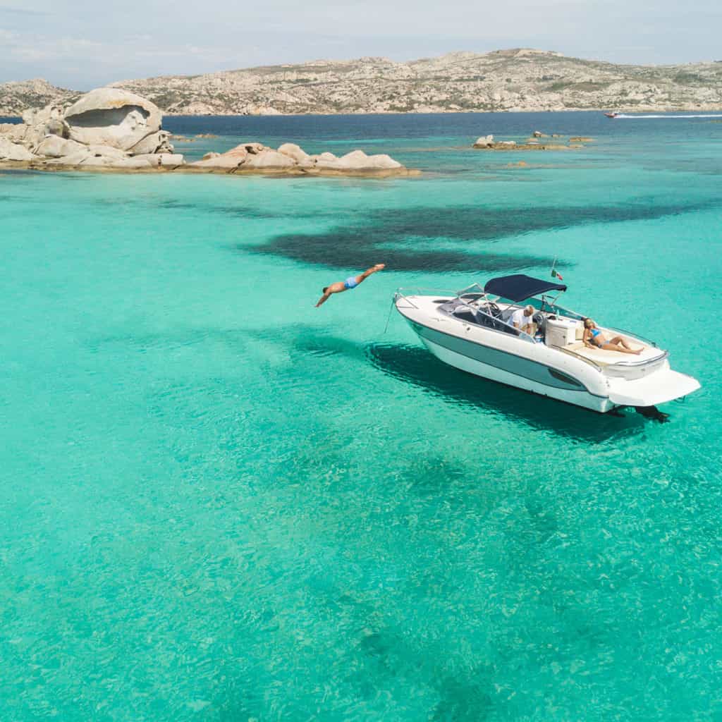 Couples Boating at La Maddalena in Sardinia