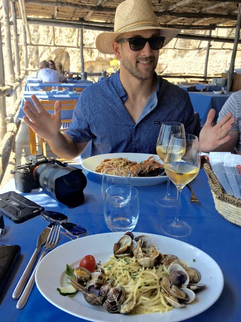 A fine meal at La Fontelina Capri