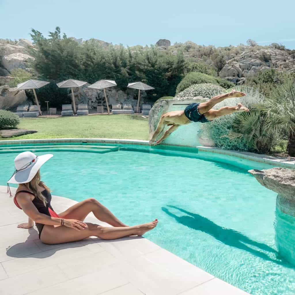 Couple Swimming at Petra Segreta