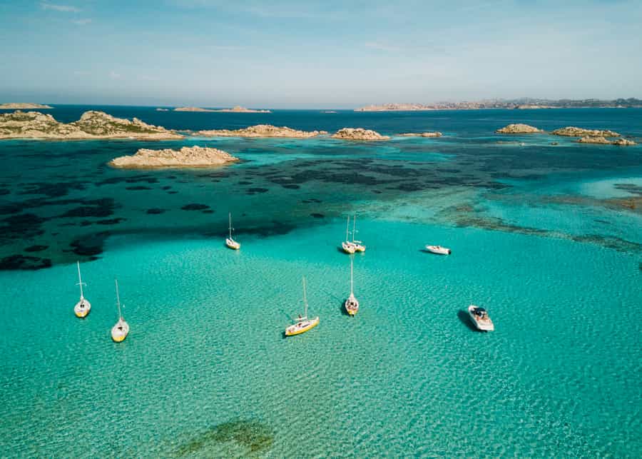 Yachts Gathered in Costa Smeralda