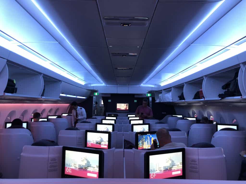 Qatar Airways Plane Cabin
