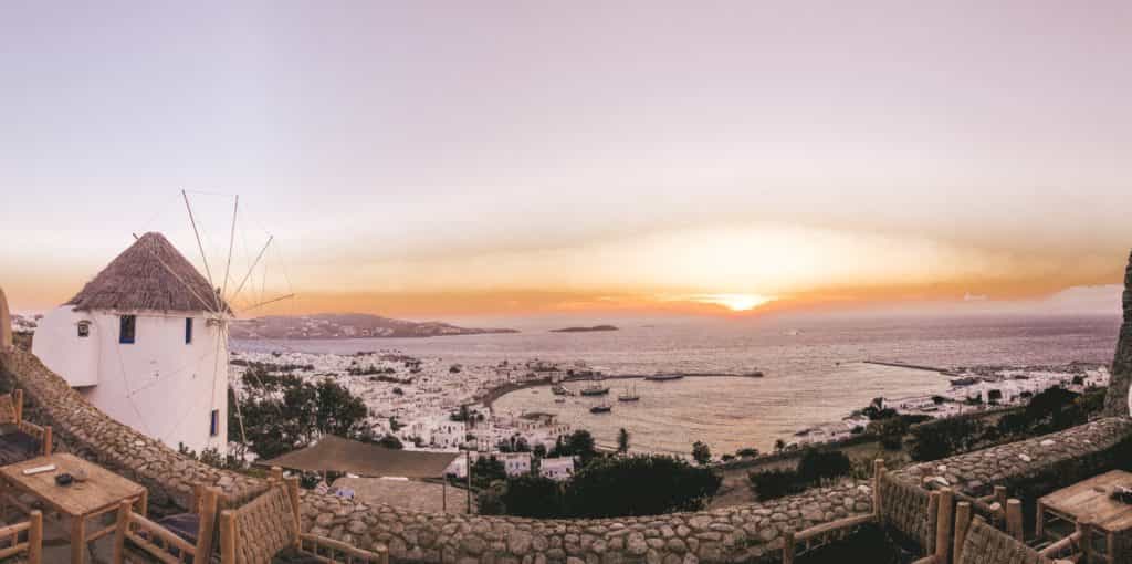 Picturesque Sunset in Mykonos