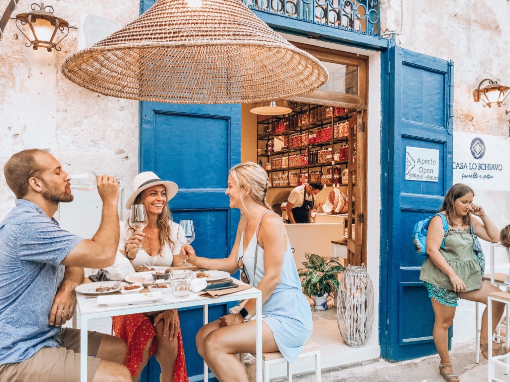 Dining in Salina, Italy