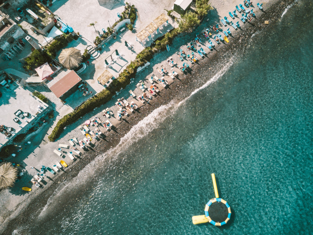 Overhead View of Aeolian Island Beaches